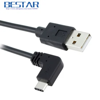 

Black & White 90 Degree Right Angled & straight USB 3.1 Type C Male USB-C to USB 2.0 Male Cable 1m 5m for Tablet
