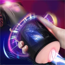 Rotation Aircraft Cup Real Vagina Pussy Sex Toys for Man Sucking Real Pussy Thrusting Masturbator For Men Gay Masturbation Cup