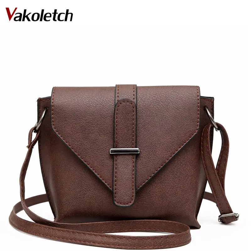 

High Quality PU Leather Handbag Small Women Messenger Bags 2019 Fashion Simple Crossbody Bags for Women Shoulder Bag KL489