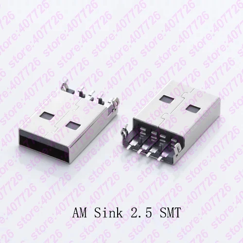 10 штук в наборе USB 2,0 разъем Тип мужской разъем USB AM 4pin раковина 2,5 SMT/раковина 1,2 DIP кабеля пайки