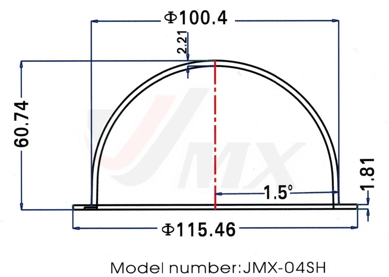 JMX 4 INCH Acrylic Indoor / Outdoor CCTV Replacement Extended Clear Camera Dome Housing Security Dome Camera Housing