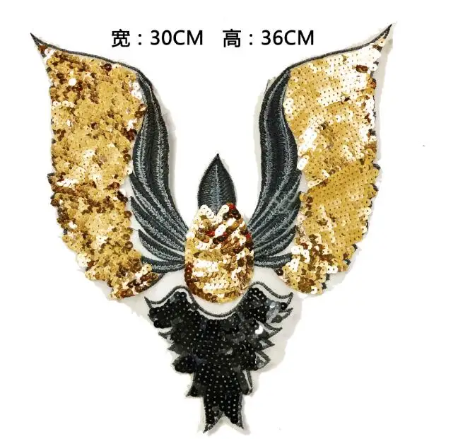 

New sequin embroidery large eagle explosion version sequin cloth cloth outside clothing accessories