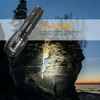 

Outdoor 800LM 4 Modes T6 LED Waterproof Flashlight Lighting Zoomable Torch