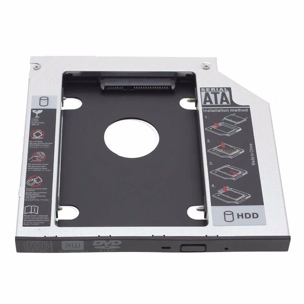 Universal 12.7mm SATA to IDE 2nd HDD HARD DISK DRIVE caddy bay for HP