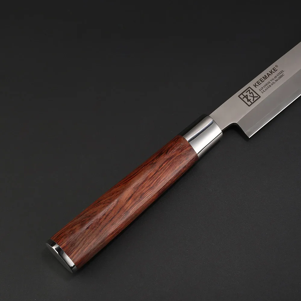 SUNNECKO 10.5 inch Professional Sashimi Kitchen Knife Japanese VG10 Stainless Steel Sharp Blade Cooking Knives Tools Wood Handle SUNNECKO 10.5 inch Professional Sashimi Kitchen Knife Japanese VG10 Stainless Steel Sharp Blade Cooking Knives Tools Wood Handle
