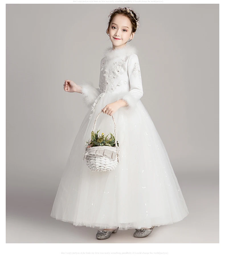 Розовое фатиновое платье с цветочным узором для девочек детское свадебное платье детское вечернее платье для выпускного вечера с