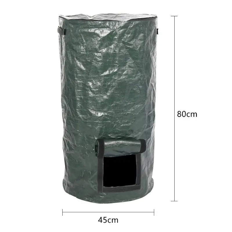 Garden Organic Waste Kitchen Garden Yard Compost Bag Environmental PE Cloth Planter Kitchen Waste Disposal Organic Compost Bag - Цвет: 45x80cm