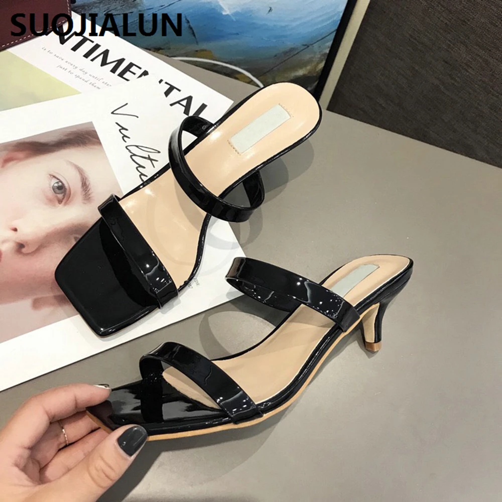 

Slip On Square Heel Women Slippers Summer Outdoor Casual Women Sandals Thin Strap Slippers Elegant Party Flip Flops