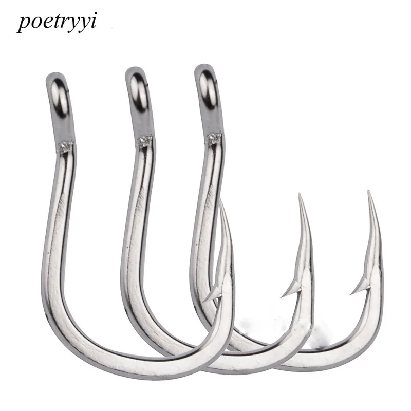 Buy POETRYYI 1PC/5Pcs Size 1/0 13/0 Fish Tackle High Carbon Steel Circle