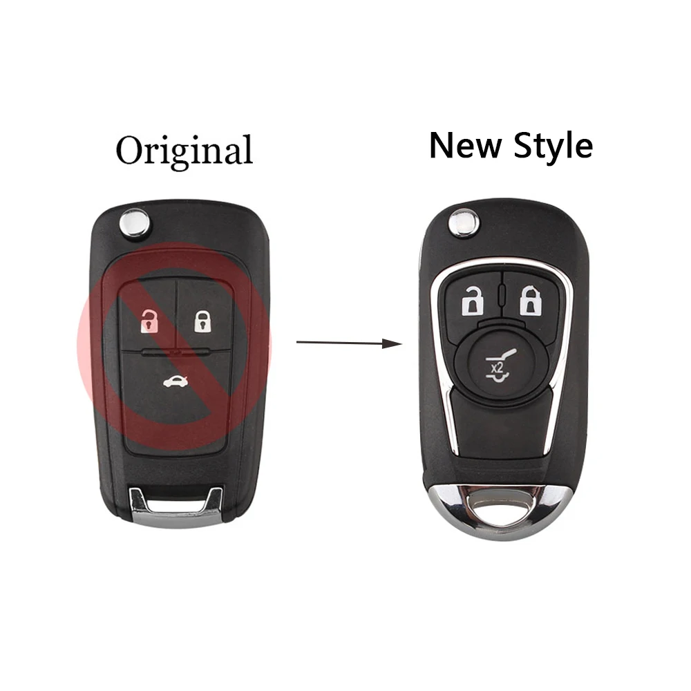 Модифицированный чехол для откидного ключа OkeyTech 2/3/4/5 кнопки Chevrolet Cruze Buick VAUXHALL OPEL