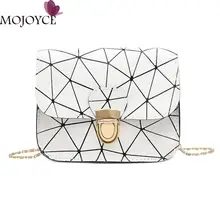 Модные маленькие сумки на плечо с геометрическим принтом для девочек-подростков, женские повседневные Сумки из искусственной кожи с цепочкой через плечо