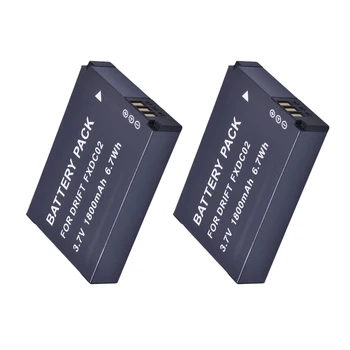 

PowerTrust New 2Pcs FXDC02 Replacement Battery for DRIFT HD GHOST DSLR Digital Camera
