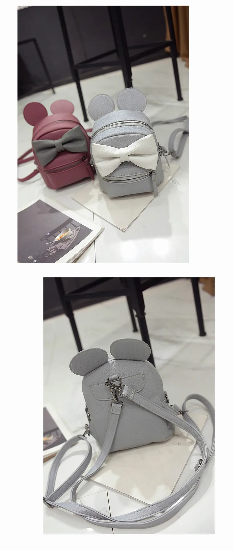 desenhos animados bonito borboleta nó minnie mochila
