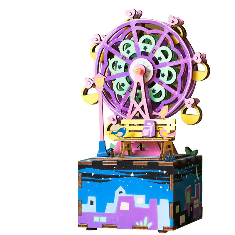 

Electronic Toys Kid's Party Children's enlightenment wooden music box toy birthday gift Ferris wheel kids toys for children