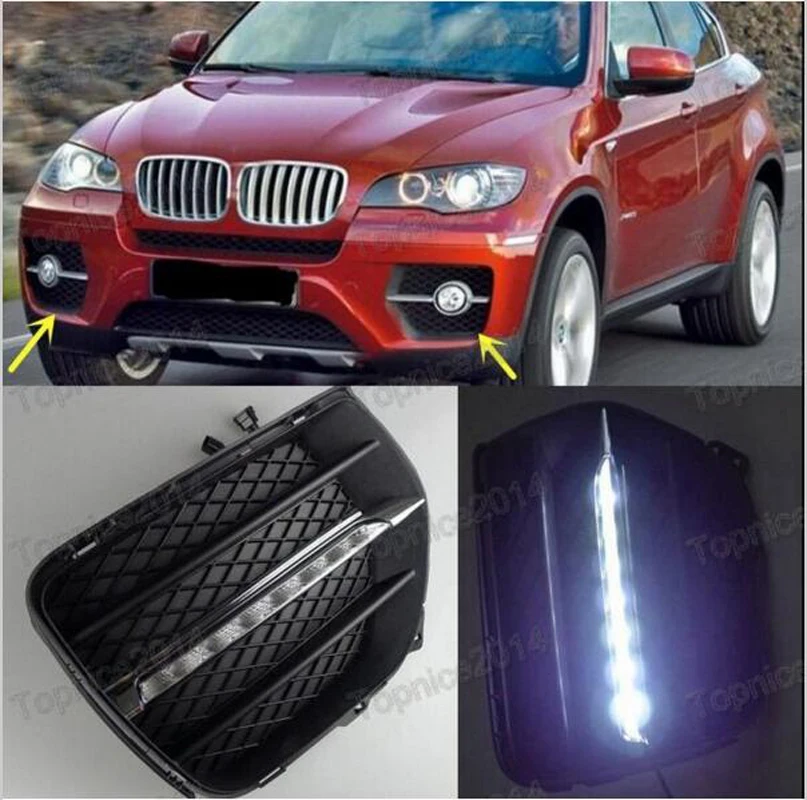 

Hireno Super-bright LED Daytime Running Light for BMW X6 E71 2009-13 LED Car DRL fog lamp 2PCS