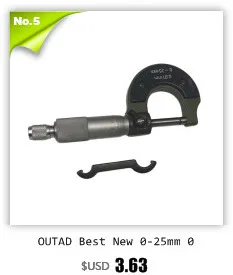 OUTAD лучший 0-25 мм 0,01 мм наружный метрический микрометрический инструмент с металлом для механического суппорта