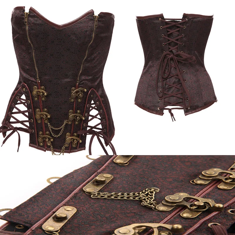 Sexy Steampunk Corset Brown