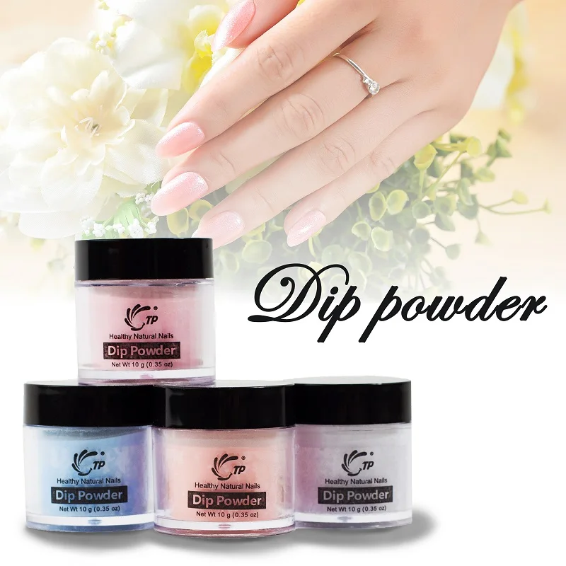 

TP 4pcs/lot Nail Dip Powder Set Glitter Diping Powder Nails Healthy Color, Nail Art Powder, Natural Dry Nail Salon 10g/Box