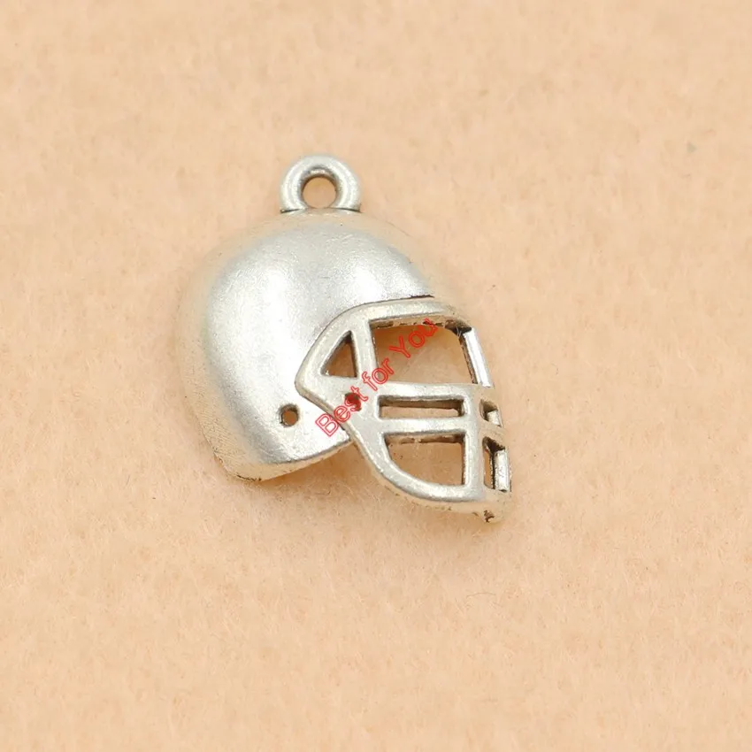 

10pcs Tibetan Silver Tone Football Helmet Charm Fashion Pendants Jewelry Diy Jewelry Making Handmade Craft 20x14mm