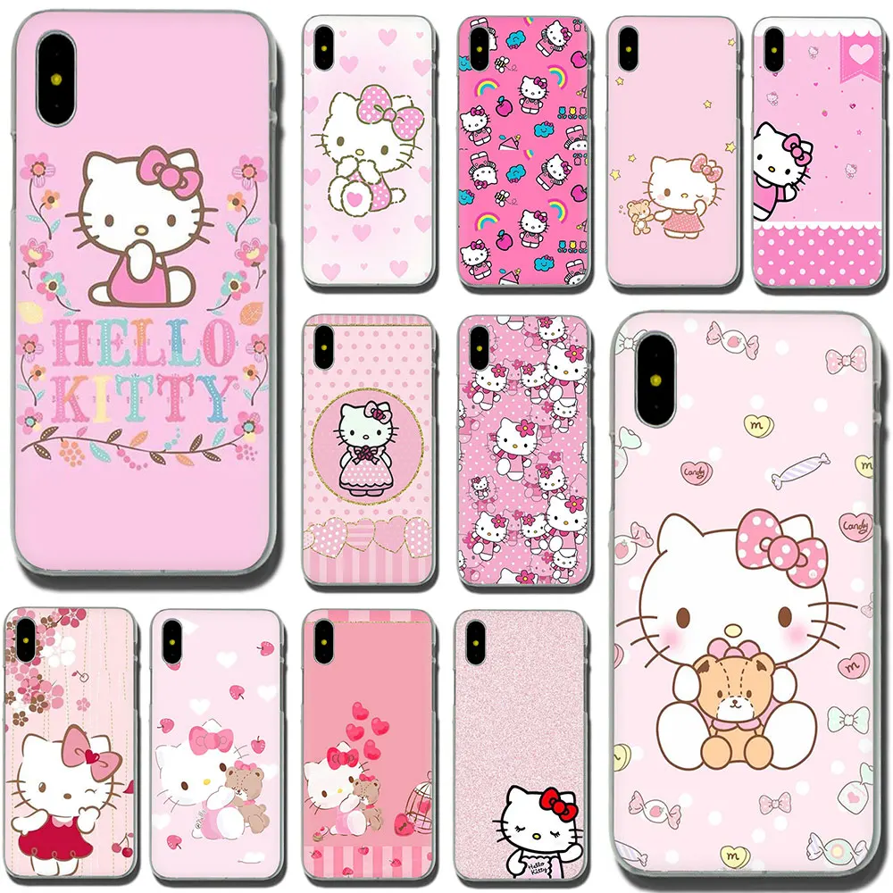 

Cartoon Hello Kitty Hard Phone Case for Apple iPhone XR XS Max X 8 7 6 6S Plus