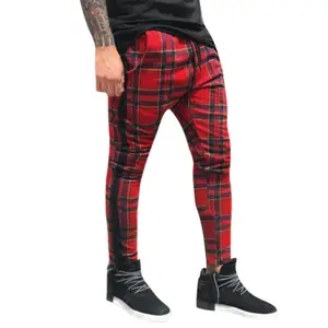 mens red plaid pants outfit