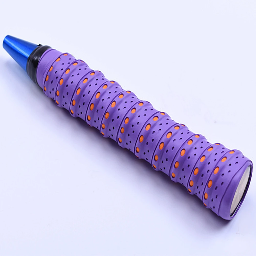 SUNERLORY красочные абсорбент хват для бадминтона, противоскользящие супер абсорбент нарукавник для тенниса хват для бадминтона(синий - Цвет: purple