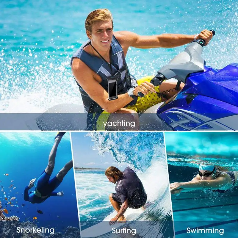 Mpow IPX8 Waterproof Case Phone Pouch Swimming Bags Underwater Pouch Phone Case For iphone X XS 8 7 7p 6 6p 6s 3.5 inch-6 inch   (7)