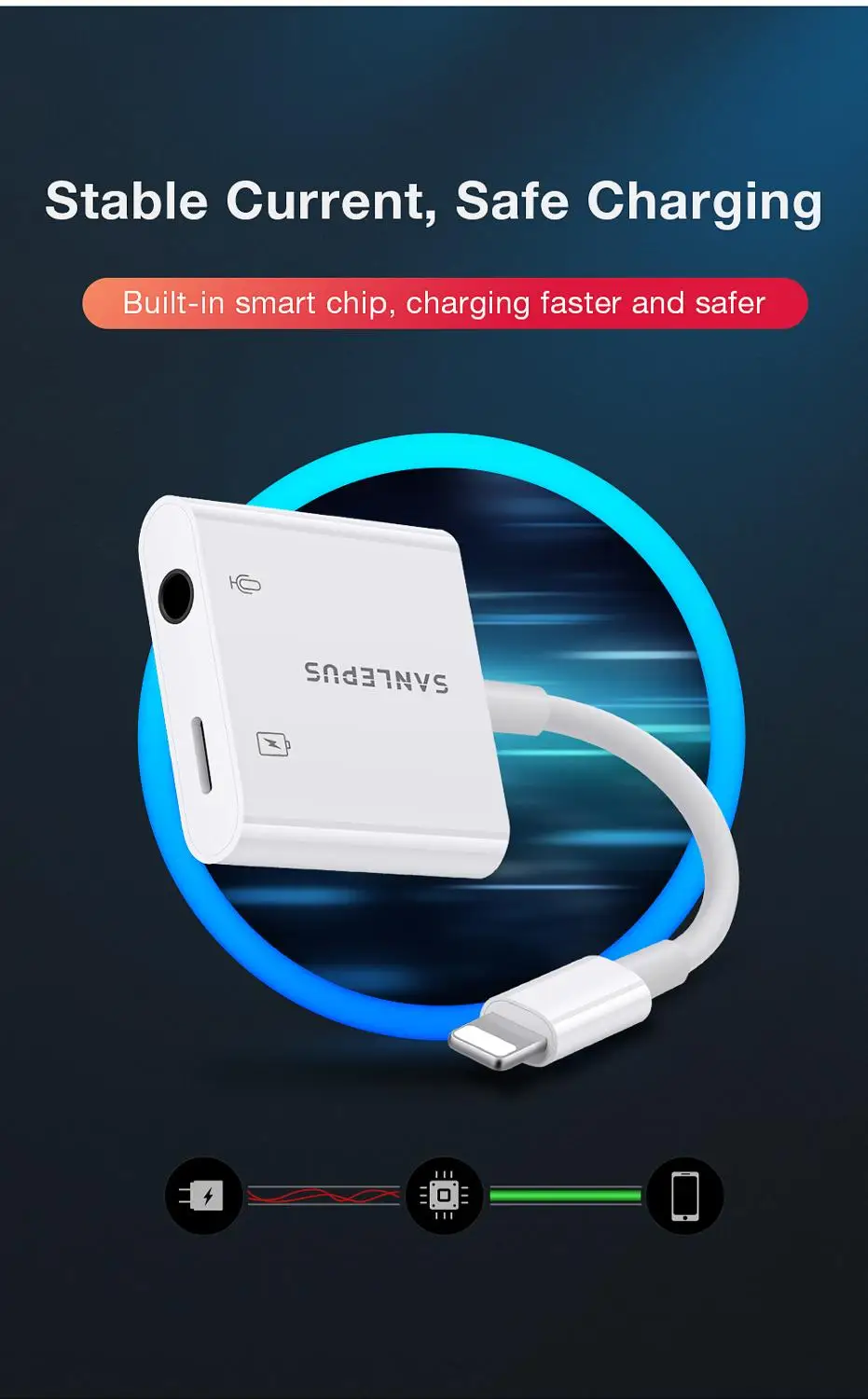 Adapter For Headset And Charger Lightning to 3 5mm Headphones Jack Audio Dispenser Accessories For iPhone XS 1112 8 Plus X Max