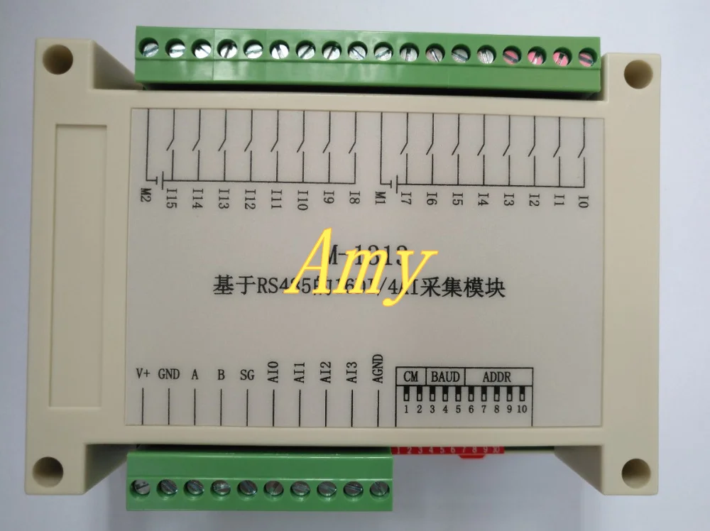 16DI/4AI input data acquisition module RS485 communication card collector collector 4-20mA