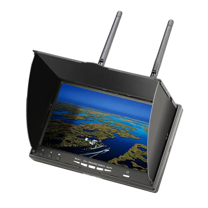 LCD5802D 5802 5 8G 40CH 7 дюймов FPV монитор с DVR встроенный аккумулятор для