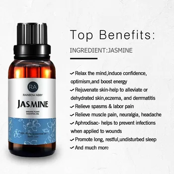 

30ml Essential Oils Jasmine Natural And Pure Essential Oils Carrier Aromatherapy Fragrance Essential Oil Anti-bacterial Relaxing