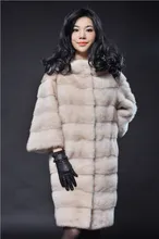 natural mink fur coat palamino light yellow and dark grey new fashiona of 2016 woman natural