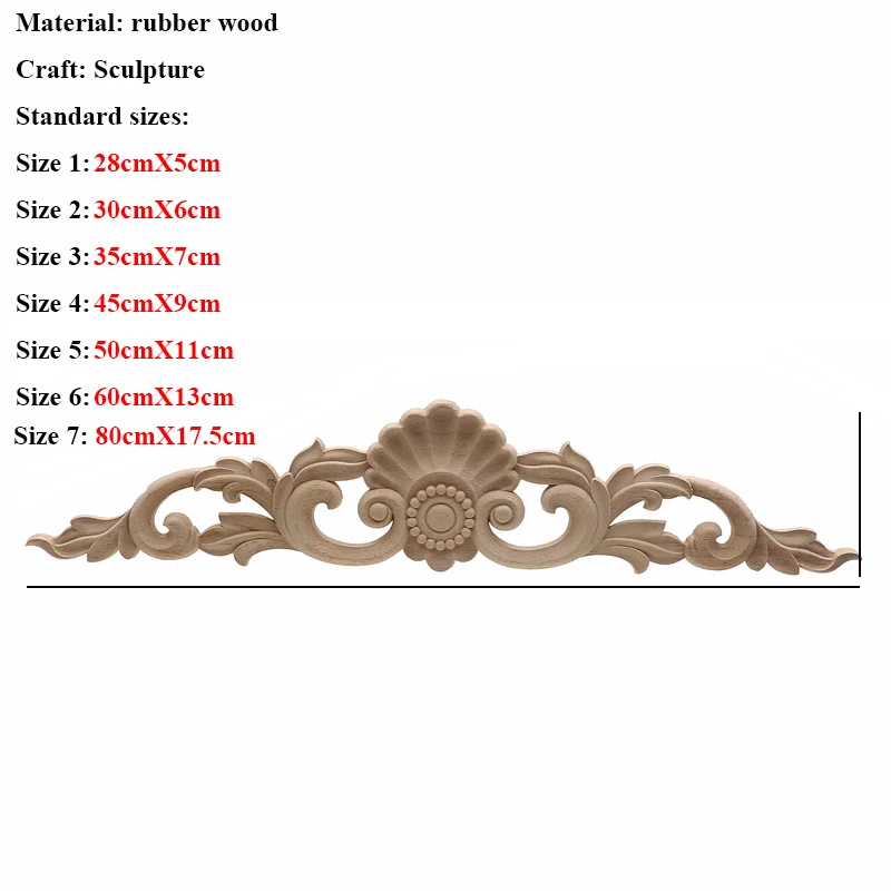 Wood Carved Decal Corner Frame Doors Furniture Woodcarving Decorative Wooden Figurines Craft Long Applique Decoration ornament crafts wooden figurine crafts wood figurines