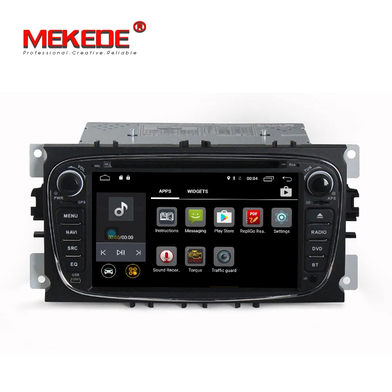 Perfect 1024x600 HD 2 din Android 7.1  Quad Core Car DVD Player GPS Navi for Ford Focus Mondeo Galaxy with Audio Radio Stereo Head Unit 2