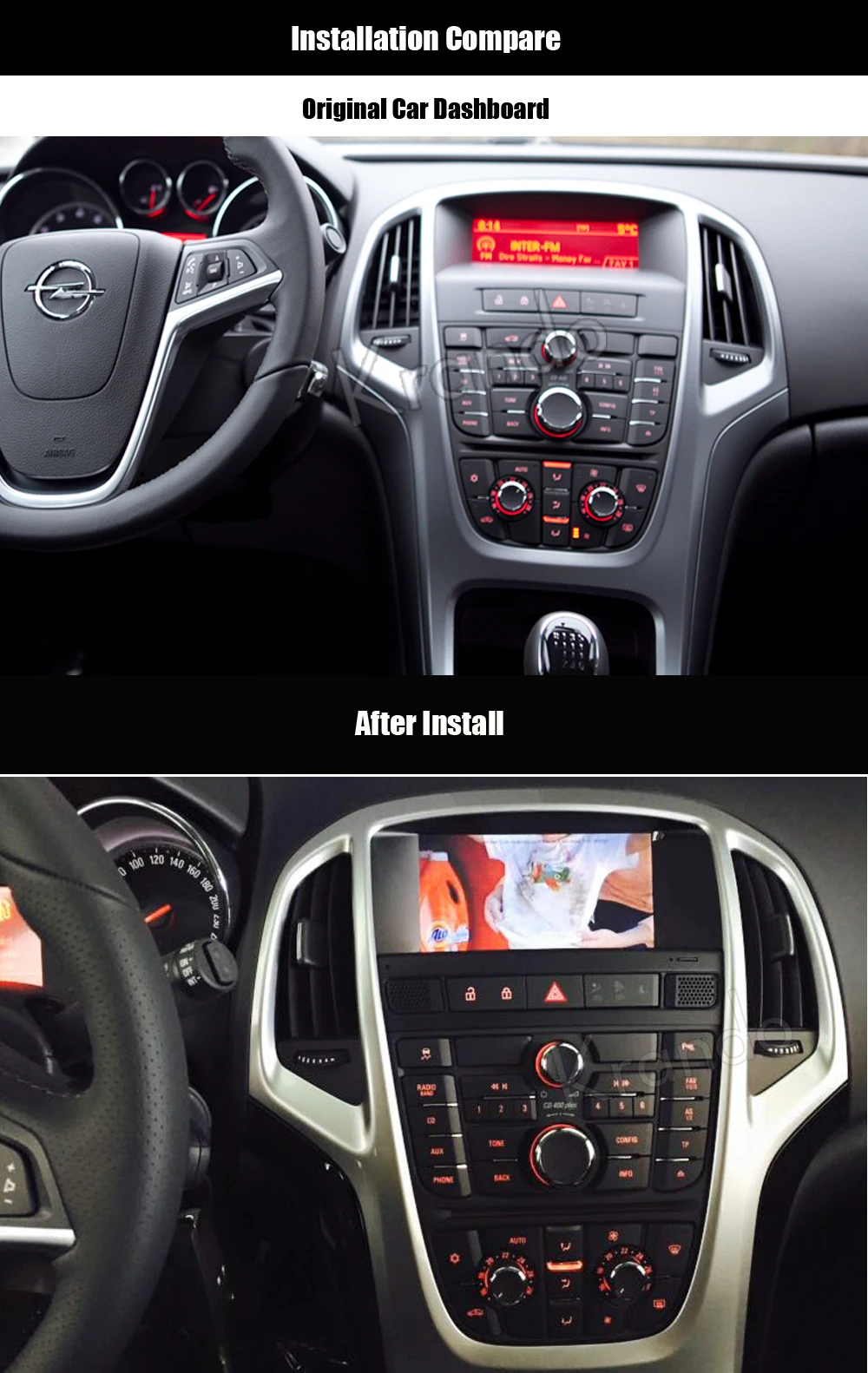 Best Krando 7" Android 8.0 car  audio radio navigation multimedia system for Opel Astra J 2010-2013 gps player bluetooth WIFI 3G DAB+ 3