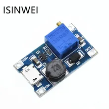 DC-DC Adjustable Boost Module 2A Boost Plate 2A Step Up Module with MICRO USB 2V – 24V to 5V 9V 12V 28V