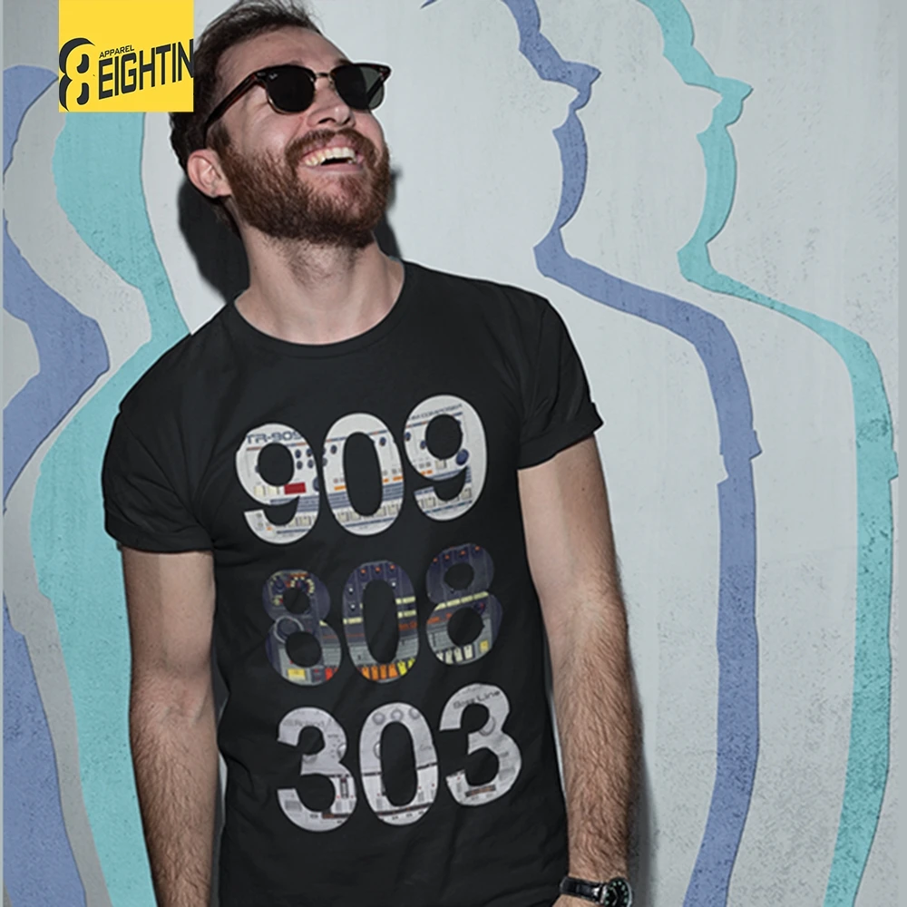 Roland 909 808 303 Classic Synth Drum Machine T Shirt Men Clothing 100% Cotton Short Sleeve Tops Crew Neck Printed Tees Roland 909 808 303 Classic Synth Drum Machine T Shirt Men Clothing 100% Cotton Short Sleeve Tops Crew Neck Printed Tees