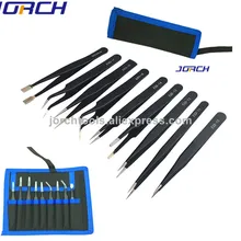 9 шт./компл. Пинцет для электроники нержавеющая сталь Антистатические Пинцет Набор для пайки Пинцет щипцы ремонт инструмент ручной инструмент