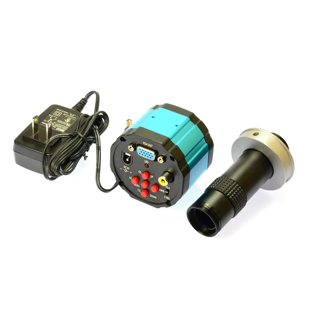 

1080P HD 2.0MP VGA Industry Lab Digital Inspection AV Microscope Camera + 120X C-MOUNT Zoom Lens