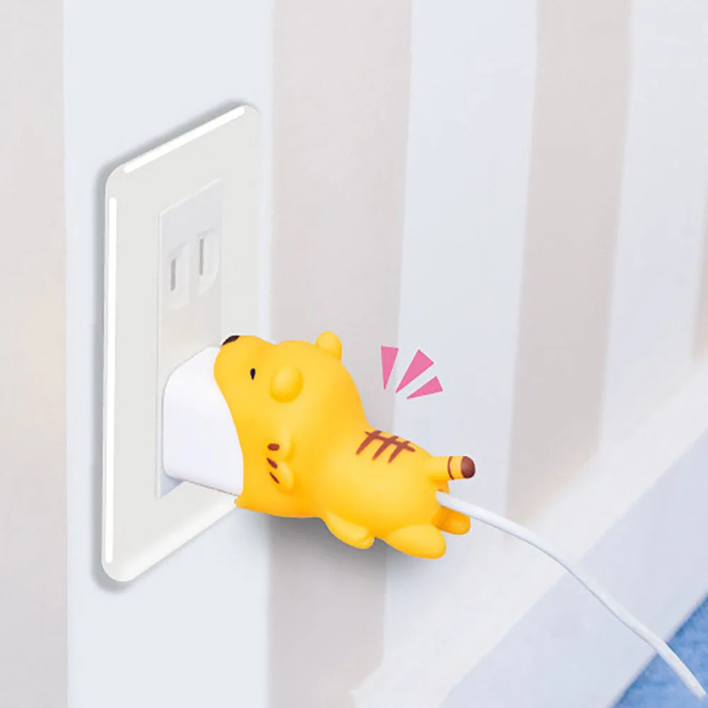 1 шт. большой кабель укус милые животные кабель протектор Kawaii Usb кабель Органайзер офис фиксатор строки провода Держатель корейский стол аксессуары