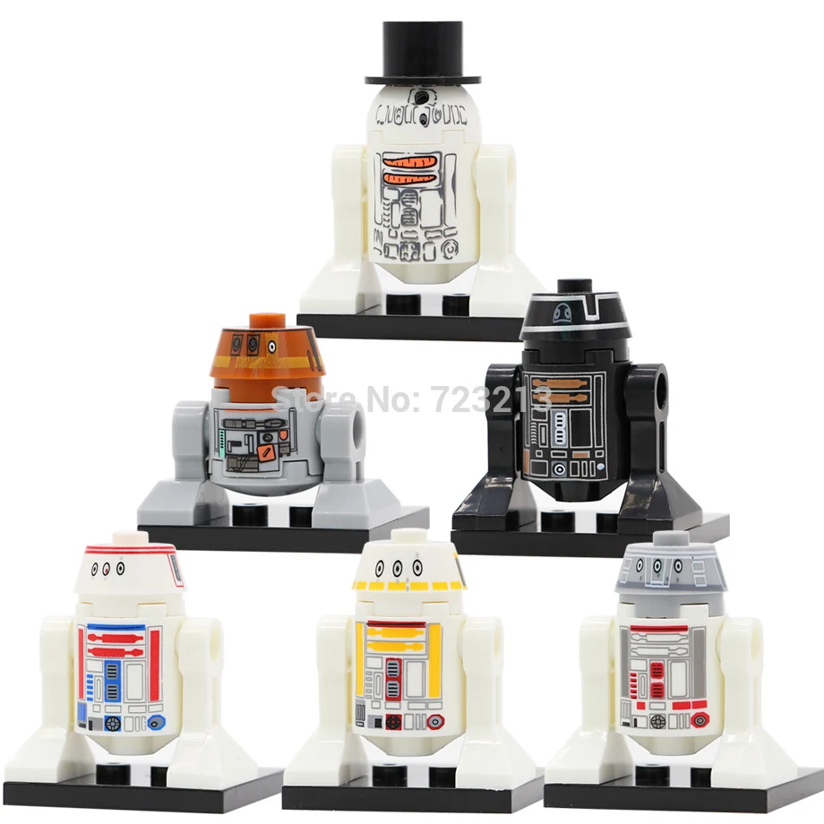

X0149 Single sale Figure Chopper C1-10P R5-D4 R5D4 R5-J2 R5-D8 SW424 R5-F7 Robot Building Blocks Set Models Toys