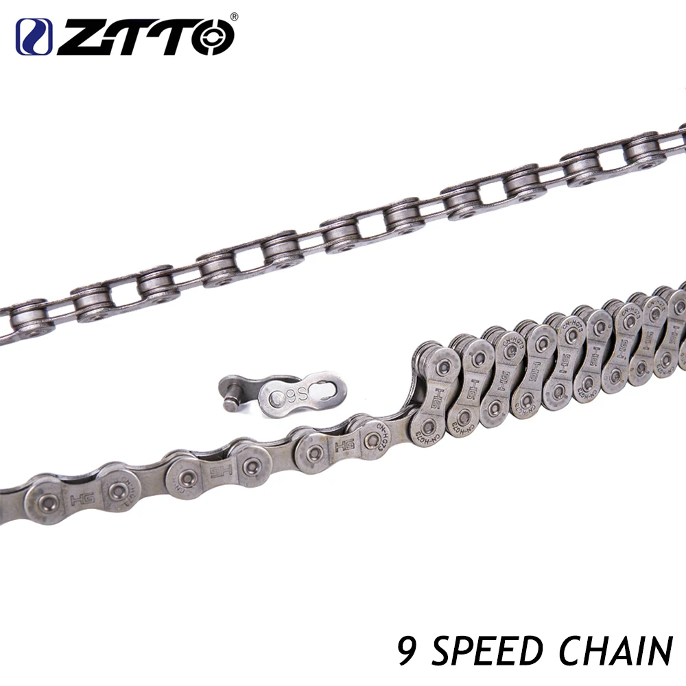 

ZTTO MTB Mountain Bike Road Bicycle galvanized 9s 18s 27s 9Speed chain for K7 Parts with Magic Button master Bicycle Parts