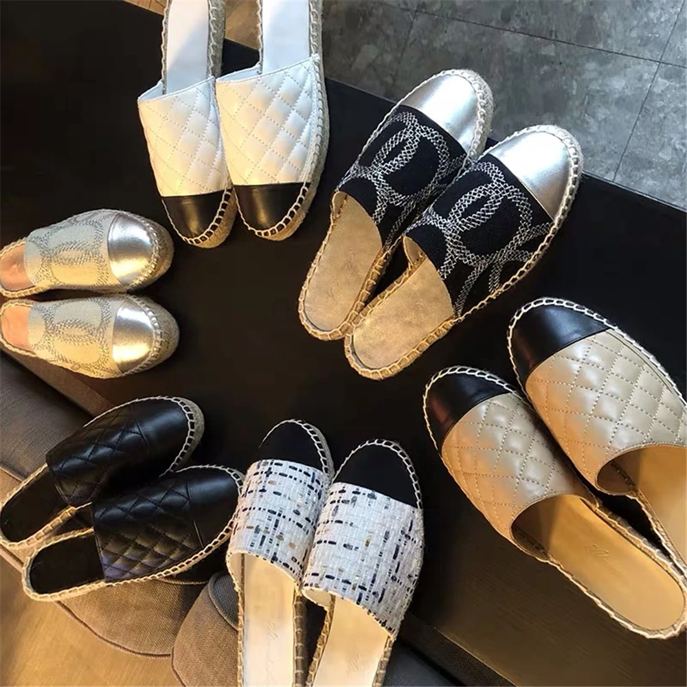 

Chueyz Genuine Leather Women's Shoes Fashion Comfortable Seasons Women Espadrilles Shoes Luxury Brand Mules For Women's Slippers