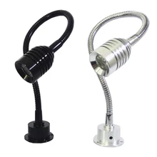 3 Вт светодиодный настенный светильник-бра, светильник с изображением, лампа с мягкой трубкой, точечный светильник, витрина, магазин одежды, серебристый/черный корпус