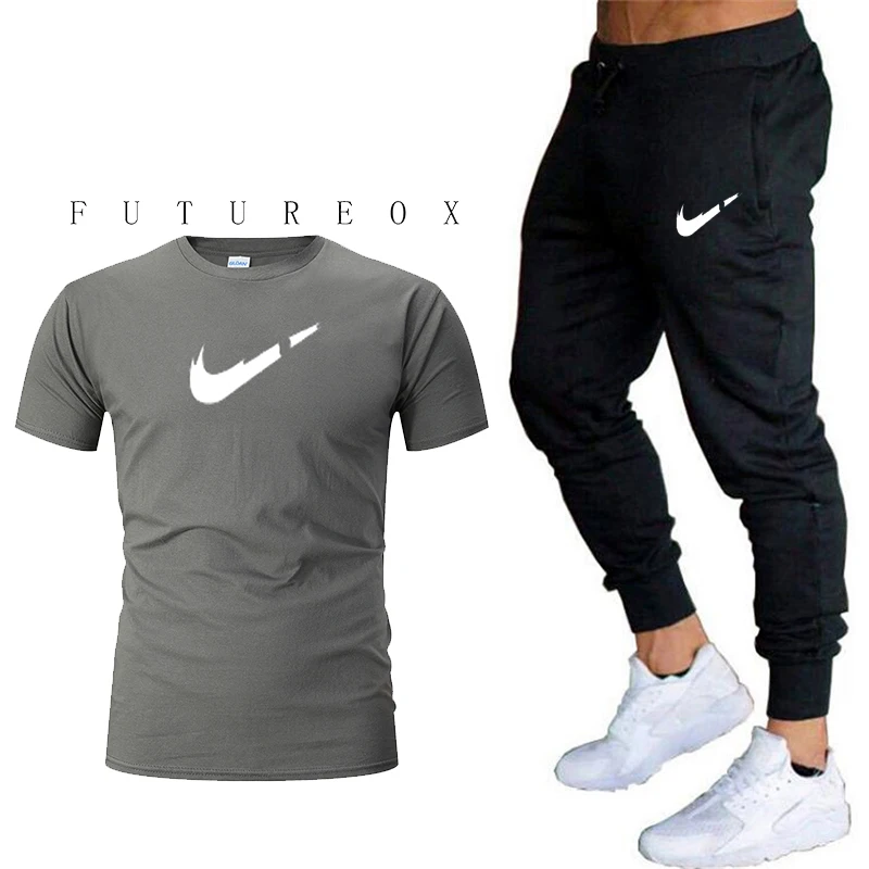 

New Mens Gyms Fitness Skinny Sweatpants Trousers Joggers Workout Sportswear Male Casual Fashion Brand Pants Bottoms+T