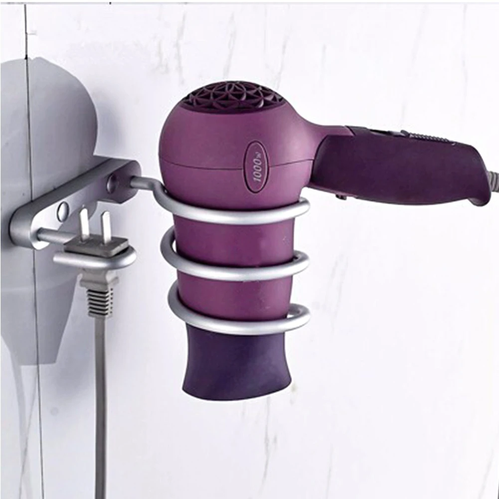 

Arrvial Wall Mounted Hair Dryer Drier Comb Holder Rack Stand Set Storage Organizer Hot Suporte para secador de cabelo
