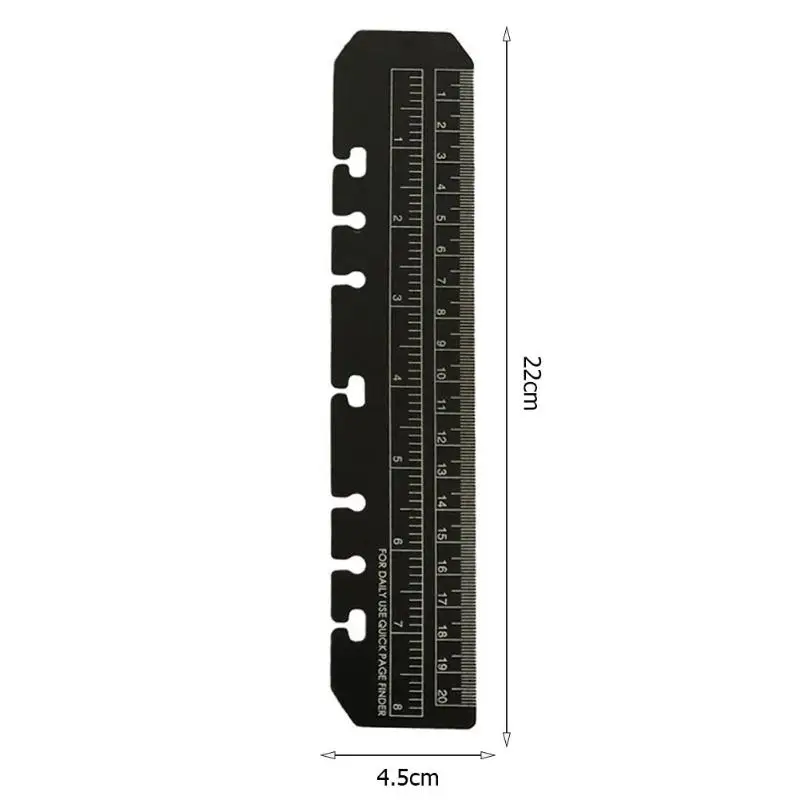 ПВХ Сепаратор A5 A6 A7 Закладка линейка 6 отверстий функциональные креативные DIY Биндер ноутбук линейки студент, школа, офис канцелярские принадлежности - Цвет: A5 Black