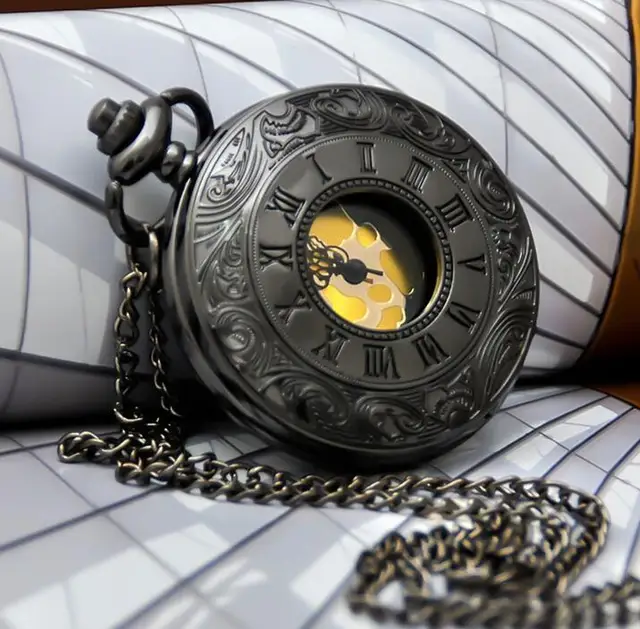 Vintage gold surface Roman numerals Fashion quartz black high quality Hollow out Vintage gold surface Roman numerals Fashion quartz black high quality Hollow out