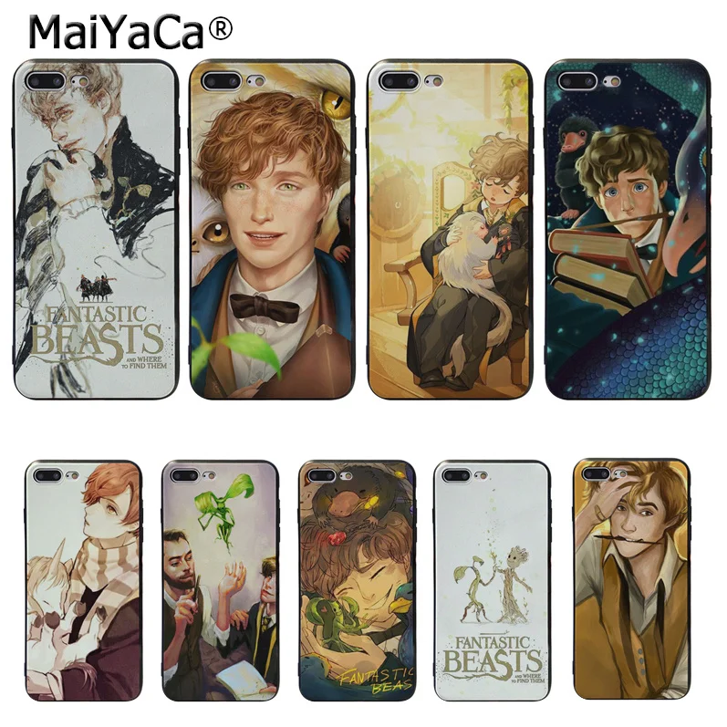 

MaiYaCa Watercolor Cartoon painting Fantastic Beasts Cover Phone Case for Apple iPhone 8 7 6 6S Plus X XS MAX 5 5S SE XR Cover