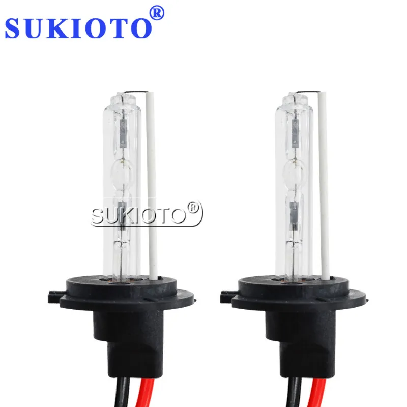 SUKIOTO 1 Pair 35W HID XENON Lamp Bulbs 55W HID H1 H7 Yellow Fog Lamp Deep Blue 3000K-12000K HB3 HB4 H27 White car HID Headlight (6)
